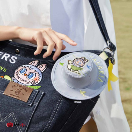 labubu denim messenger bag